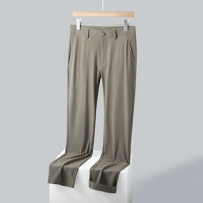 Ice silk men's trousers, summer thin men's dress pants, stretch pants, summer business casual pants, drape nine-inch pants, summer pants Application Scenario