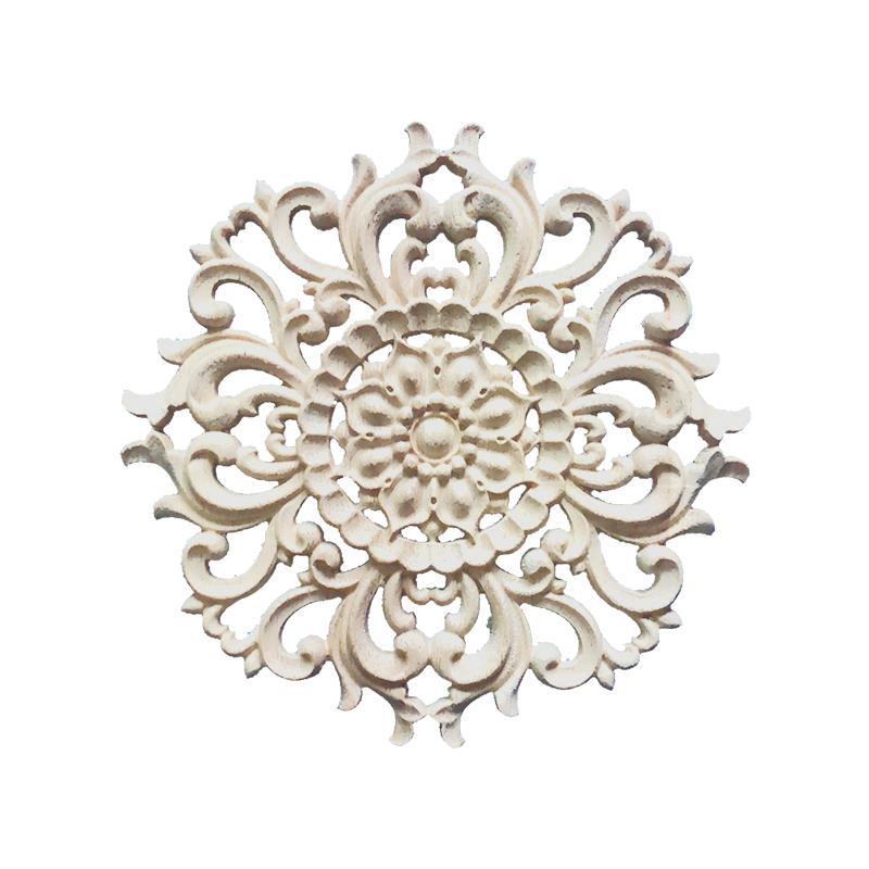 Wholesale Dongyang wood-carved round door core decoration, European-style solid wood veneer, kitchen and bedroom cabinets, hollow round plates Application Scenario