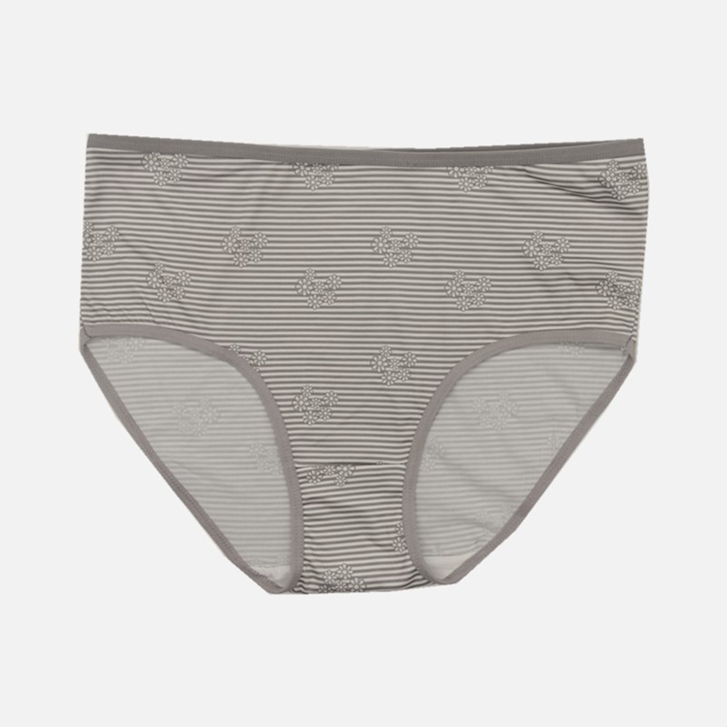 Russian women's underwear with stripes, large mid-waist, cinched abdomen, breathable, and large-sized elastic triangle pants for middle-aged and elderly people Application Scenario