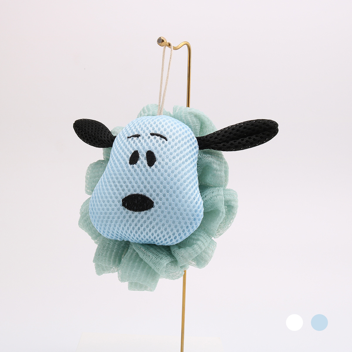 Spotted Dog Bath Flower Foam Hanging Non Loose Fashion Soft Cute Ins No Pain No Pain Large Bath Ball Bath Flower Specification drawing