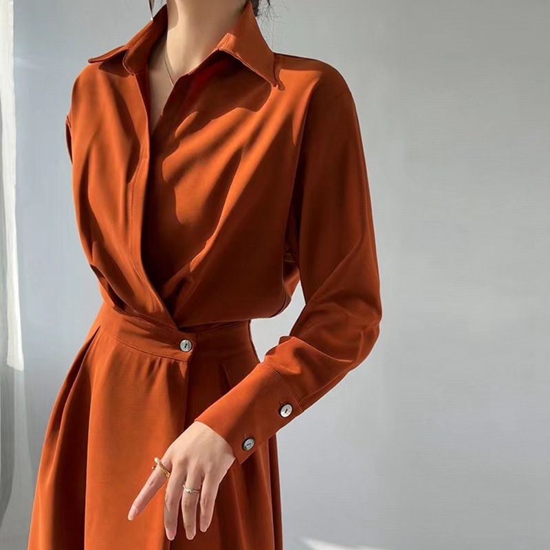 Spring and Autumn's new French niche dress 2022 Women's design sense Autumn long-sleeved socialite style slimming wholesale Specification image