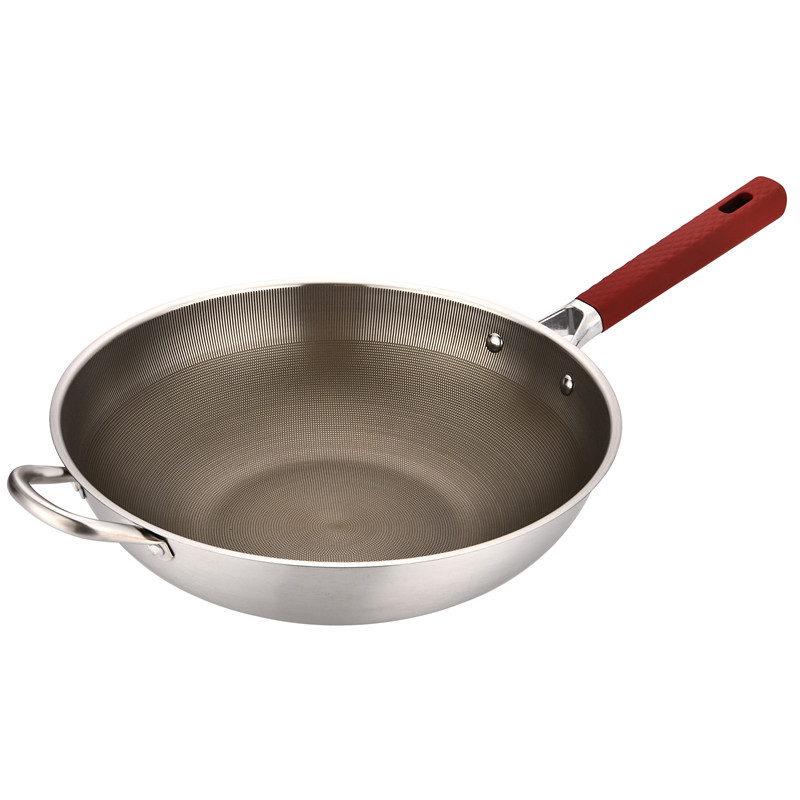 Good Partner Factory directly supplies the brand-new generation of full-screen stainless steel wok, titanium-containing non-stick wok and cooking wok, one-piece consignment
