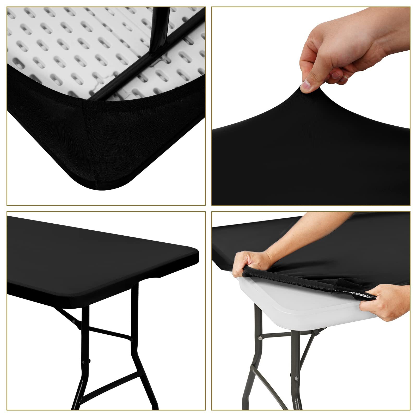 Cross-border spandex outdoor elastic tablecloth, party supplies, picnic tablecloth, washable, foldable rectangular polyester tablecloth Application Scenario
