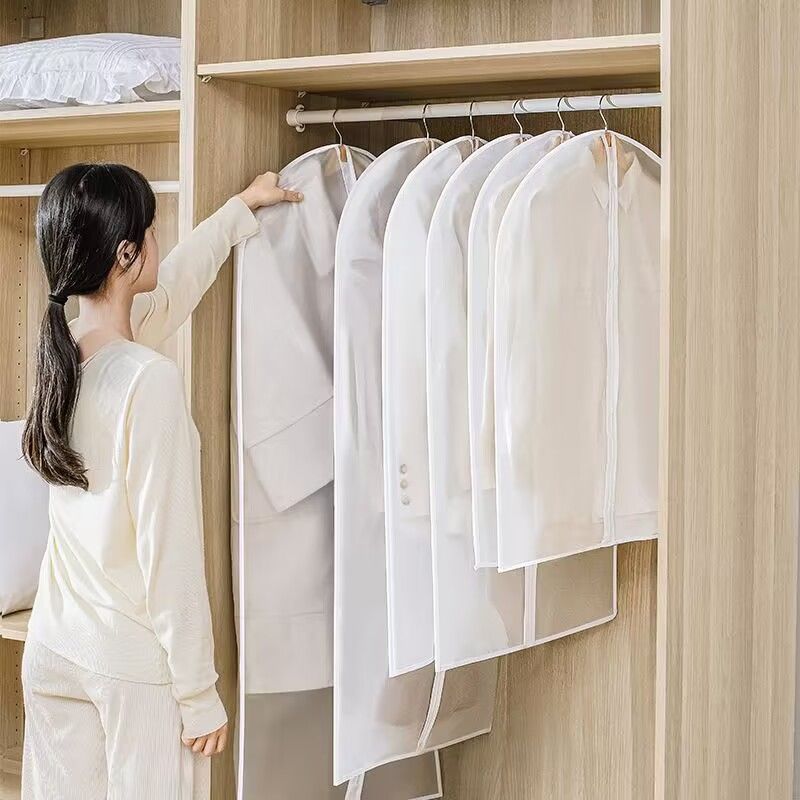 防尘罩衣服挂衣袋家用西装大衣防尘袋衣柜可挂衣服防尘罩批发 Specification image