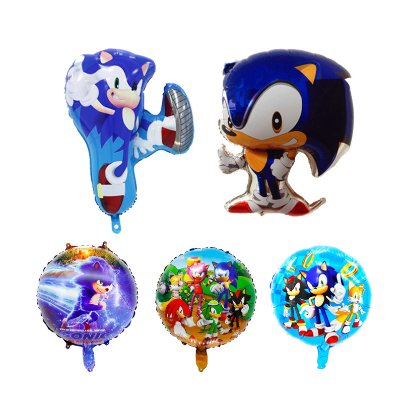 刺猬索尼克Sonic铝膜气球 音速小子造型卡通生日派对布置气球