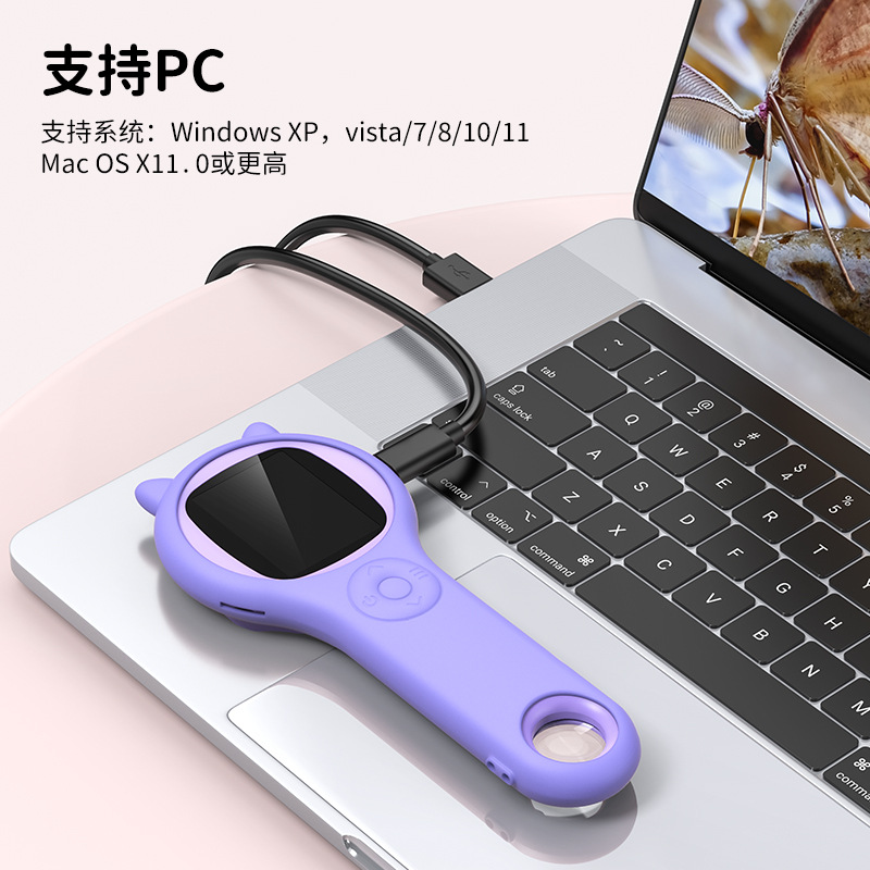 显微镜儿童/电子显微镜/学生小玩具/显微镜/学生玩具白底实物图