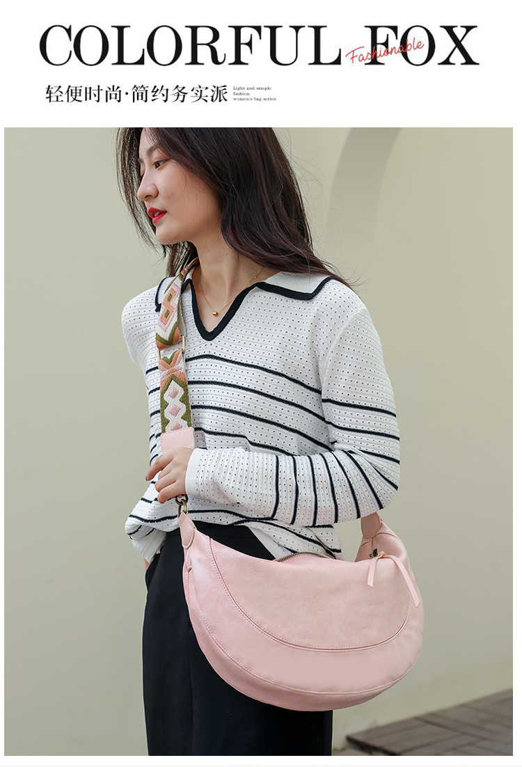 跨境新款包包女通勤包小众月牙包bags亚马逊复古女包单肩斜挎包详情17