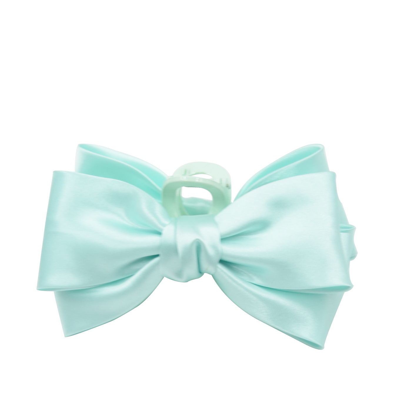 Qiwei Accessories' exclusive cross-border new Spring and summer fabric double-sided double-layer bow grab clip, fashionable and simple hair clip and accessory for women Item Picture