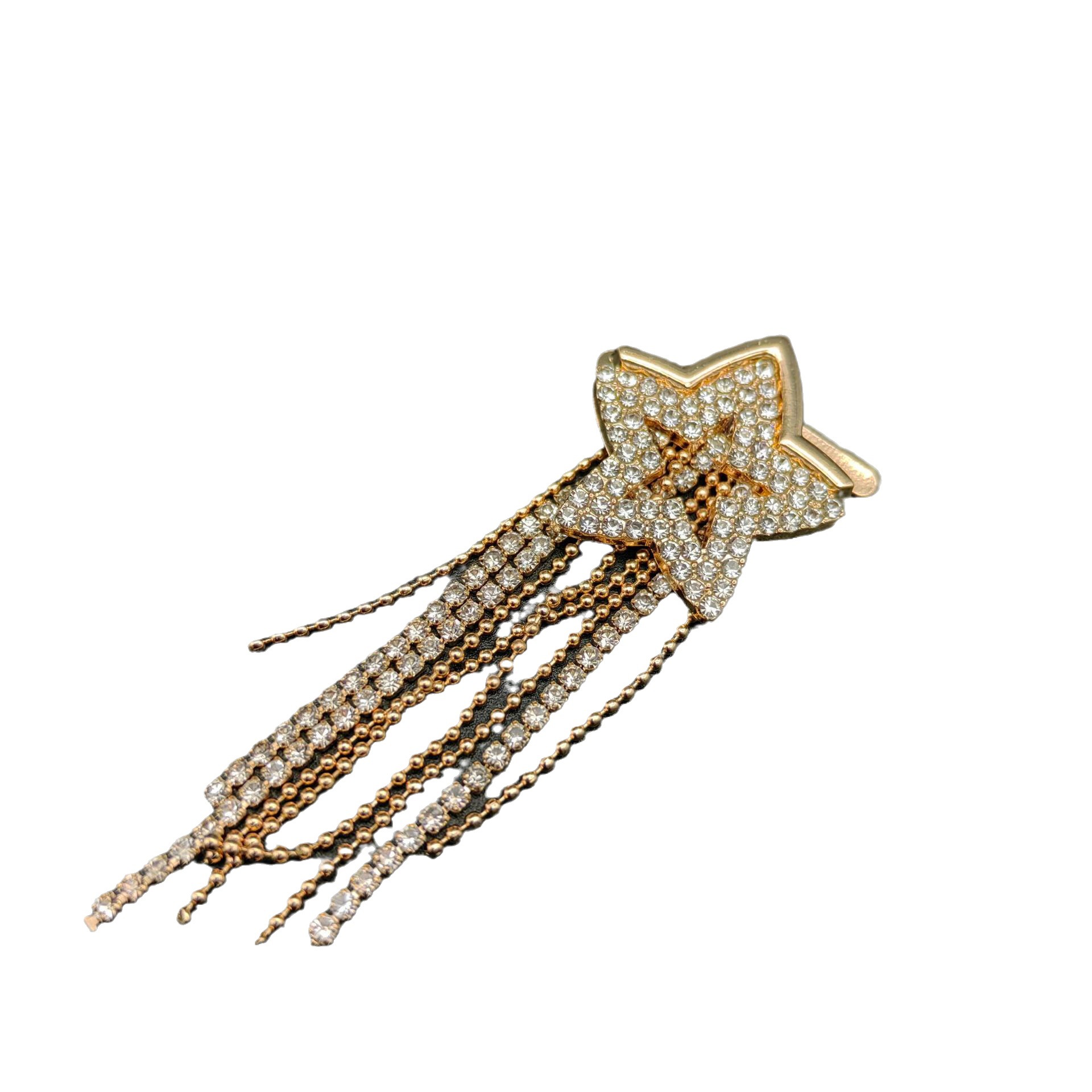 Wholesale Metal Tassel Shoe Accessories Diamond Chain Shoe Buckle Burn Welding Buckle Shoes Flower High Heels Clothes Bag Diy Accessories Item Picture