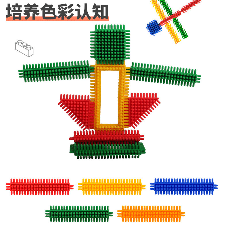 Hualong Toy Manufacturer's desktop educational building blocks are made of eco-friendly plastic and can be assembled and arranged for early childhood education Specification image