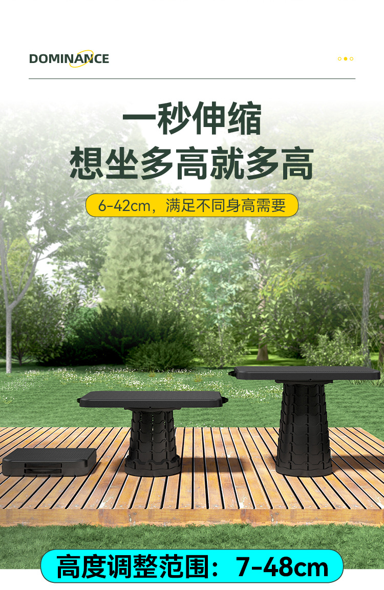 折叠桌户外塑料小桌子露营烧烤摆摊象棋桌升降便携野餐可拼接桌子详情6