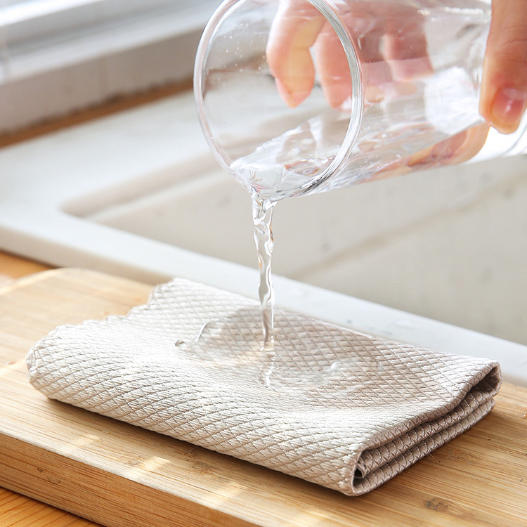 Glass Fish Scale Cloth Kitchen Absorbent Cleaning Cloth Lazy Dish Cloth Kitchen Towel Non-Hair Fish Scale Cloth Cleaning Cloth Specification drawing