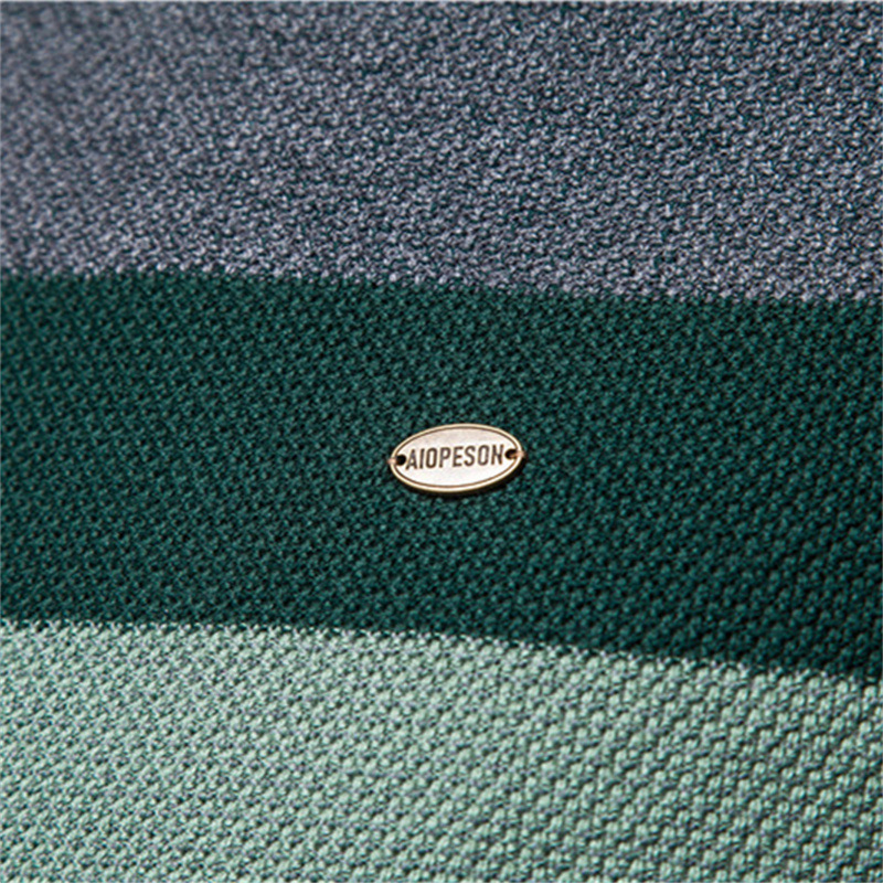 Sweater Men's 2021 Autumn new striped patchwork long-sleeved men's knitted sweater, fashionable round-neck men's casual sweater Specification image