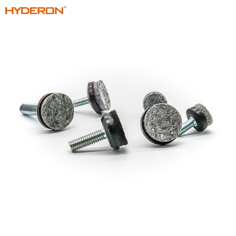 < Factory operated > Felt adjusting foot furniture adjusting foot metal section whole foot hex screw adjusting foot Specification drawing
