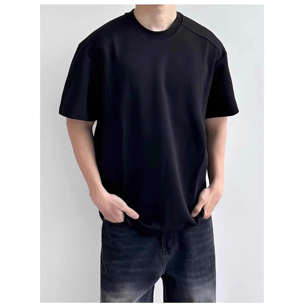 Customized simple off-the-shoulder T-shirt with a base layer from Kingston, Panama City, Super Factory Specification image