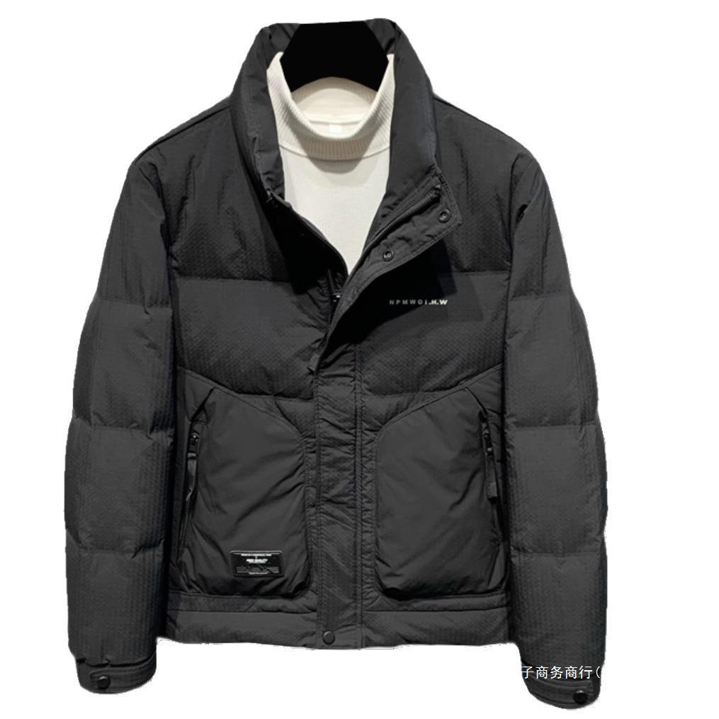 2024 Wuhan men's solid color casual and versatile thickened warm men's down jacket factory wholesale Item Picture