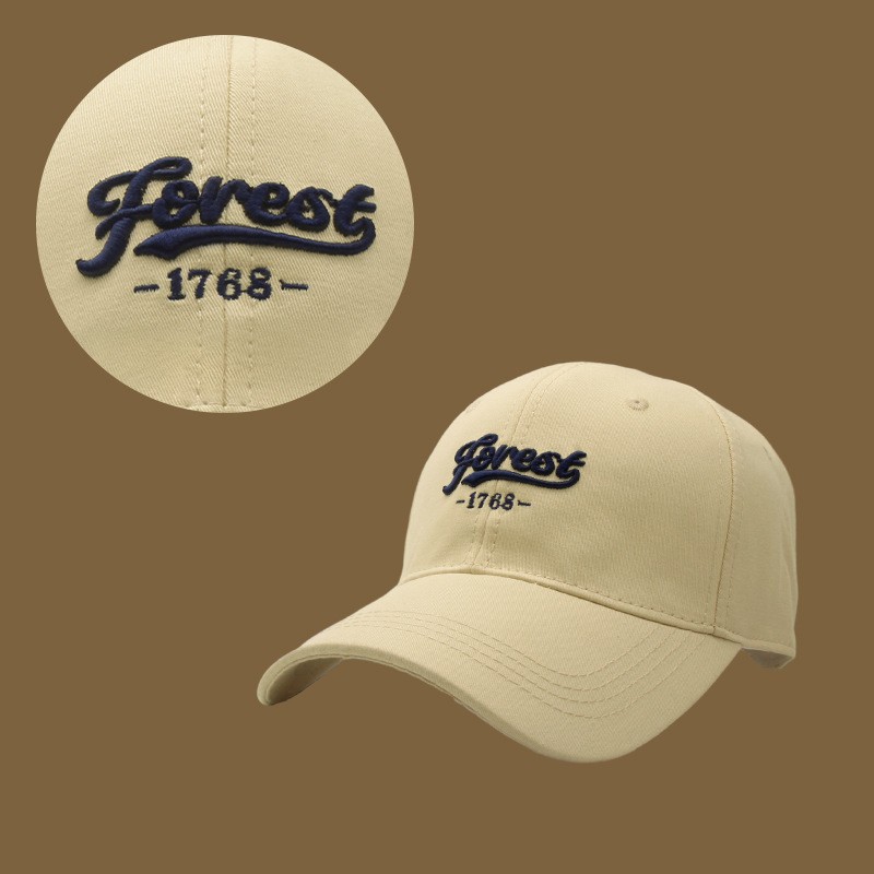 Korean Version Of The New Embroidered Letter Baseball Cap Male Spring And Summer Outdoor Everything With A Duck Hat Female Wide Eaves Show Face Small Hat Specification drawing