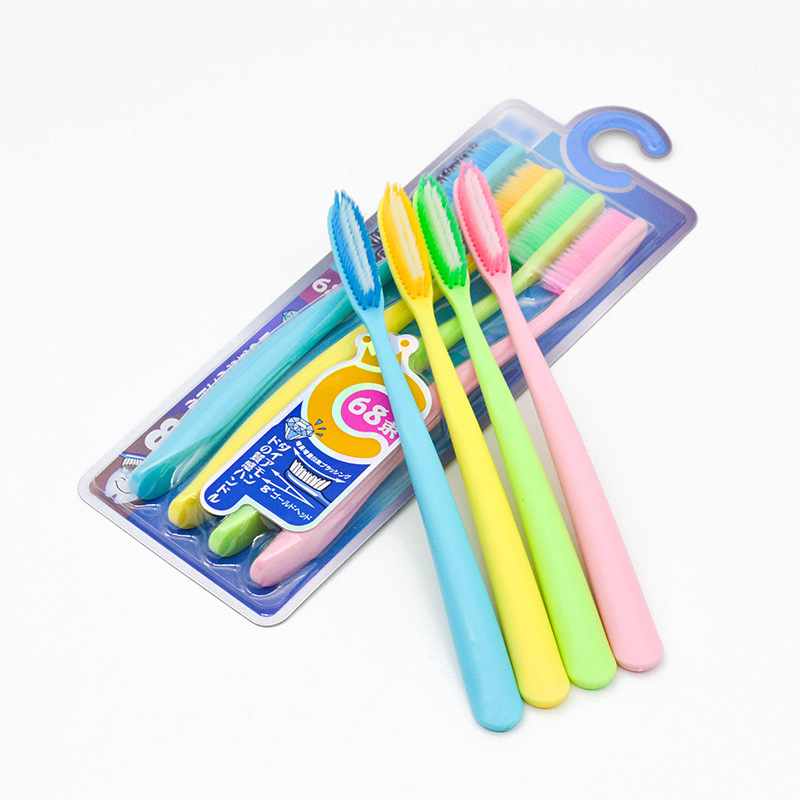 Color Soft Hair Oral Cleaning Fresh Breath Tongue Coating Cleaning Toothbrush Daily Necessities Four Sets Application Scenario