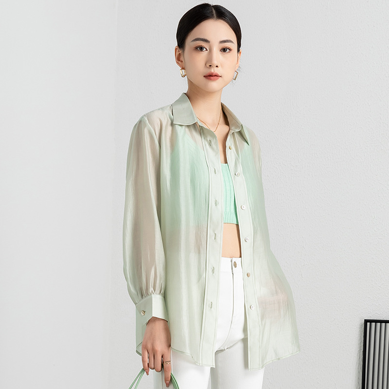 斜襟/衬衣/衬衫男士夏季休闲/女式真丝短袖/新中式产品图