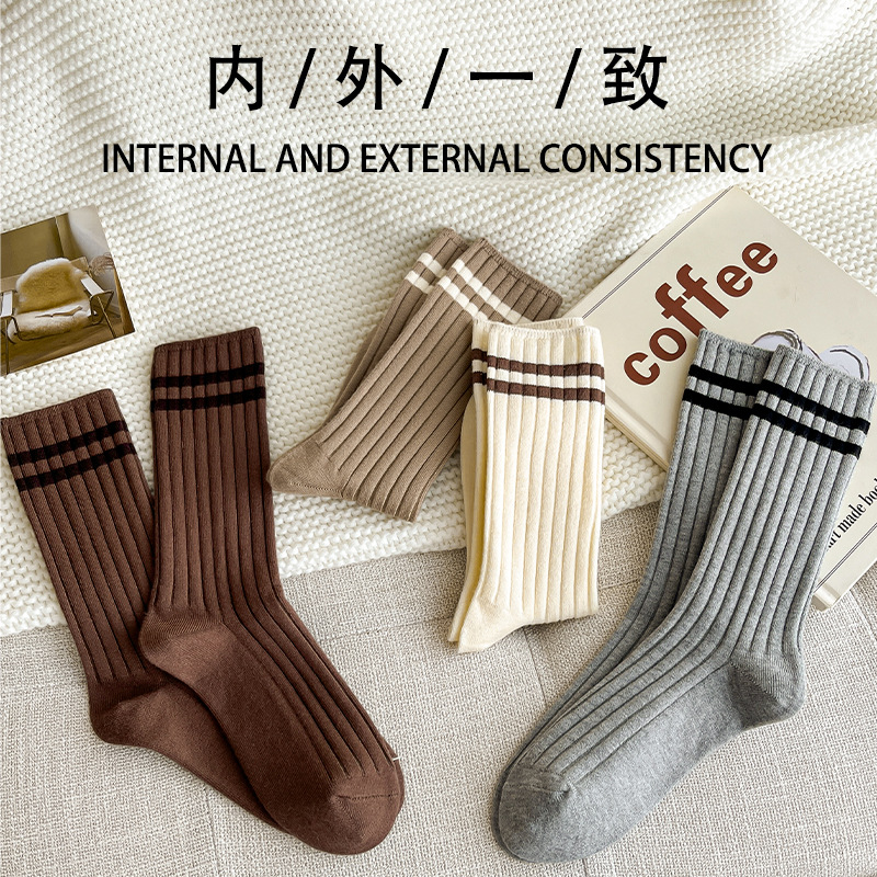 Socks · Street stall one-piece consignment, wool socks for women's new autumn and winter, warm cashmere pile socks, Zhuji long women's socks, double-needle mid-calf socks one-piece consignment Specification image
