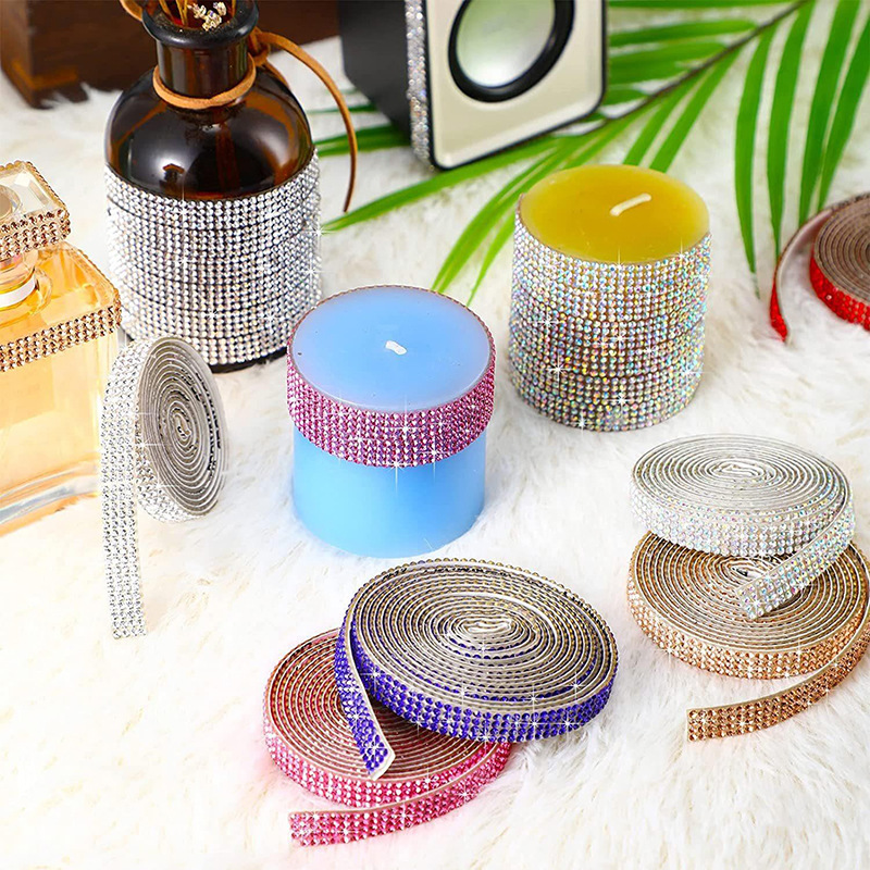 Diamond-Backed Adhesive Diamond-Attached Clothing Accessories Rhinestone Patch Box And Bag Shoe Upper Decoration Drilling Hot Drilling Self-Adhesive Rhinestone Strip Specification drawing