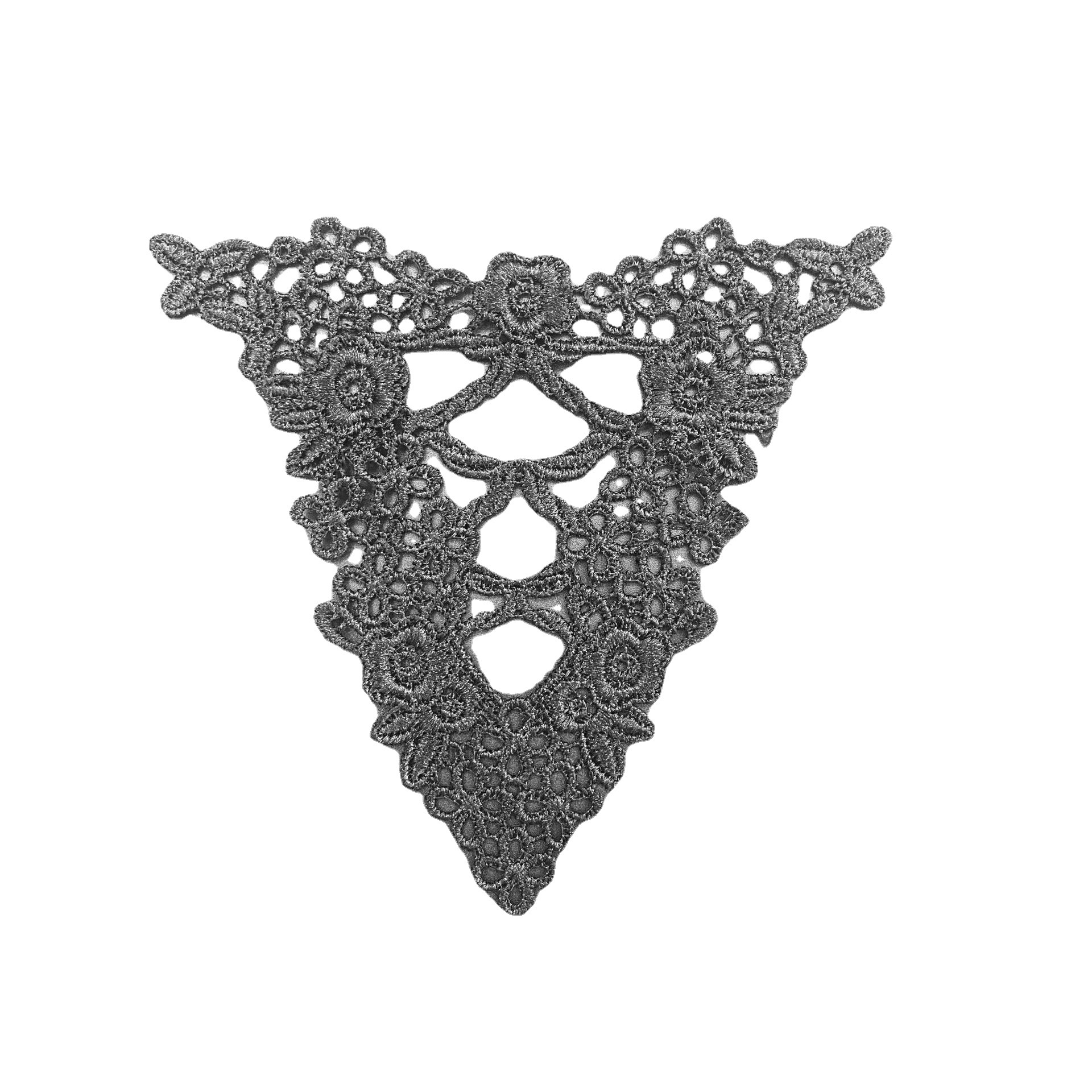 Wave-polyester water-soluble double-flowered hollowed-out beauty back embroidery retro water-soluble embroidery lace trim skirt hem accessory Item Picture