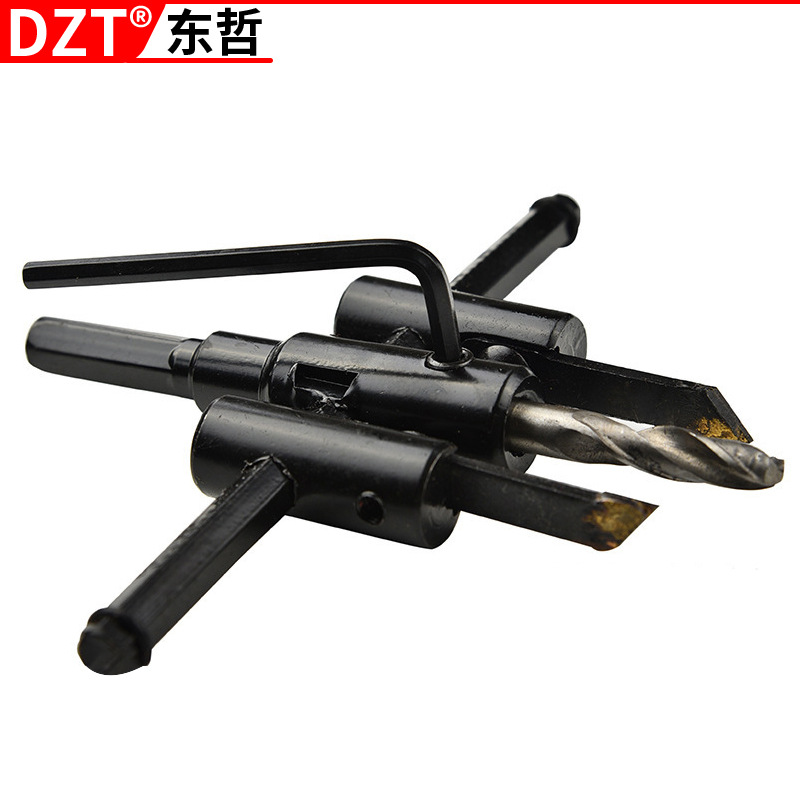 DIY adjustable aircraft-type woodworking reamer drill, fast drill size adjustable drill bit blade, hole opener, free cone details Picture