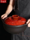 Wang Menghua Pot, a Chinese-style retro clay pot, a household gas stew pot, a clay pot for making soup, and a high-temperature resistant ceramic pot Application Scenario