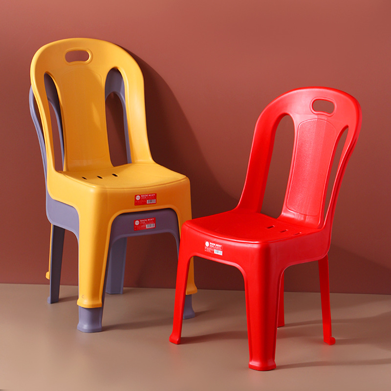 批发塑料椅子靠背可叠放家用现代简约塑胶餐厅餐椅大人加厚户外椅详情图5