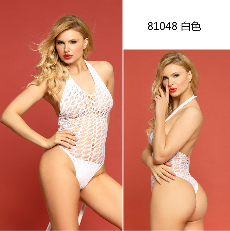 European and American sexy underwear, AliExpress, Amazon one-piece bikini swimsuits, cut-out mesh swimsuits, romantic net garments Specification image
