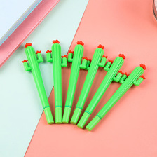 厂家批发绿色仙人掌 中性笔 圆珠笔 中油笔 中性笔学生用笔
