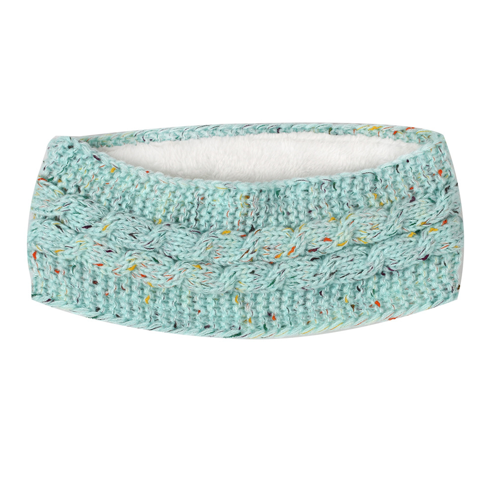 New winter fleece hair accessories, cross-border autumn and winter woolen knitted hair bands, European and American warm sports headbands, ear protecters pic 14