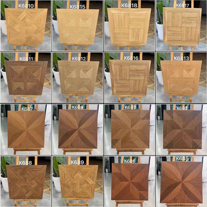 French-style Versailles wood grain tiles, anti-slip living room and dining room, 600*600 courtyard floor tiles, bedroom and balcony tiles with Mosaic patterns