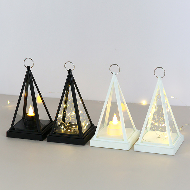 Cross-border new Christmas decorations, wind lamp, candlesti details Picture