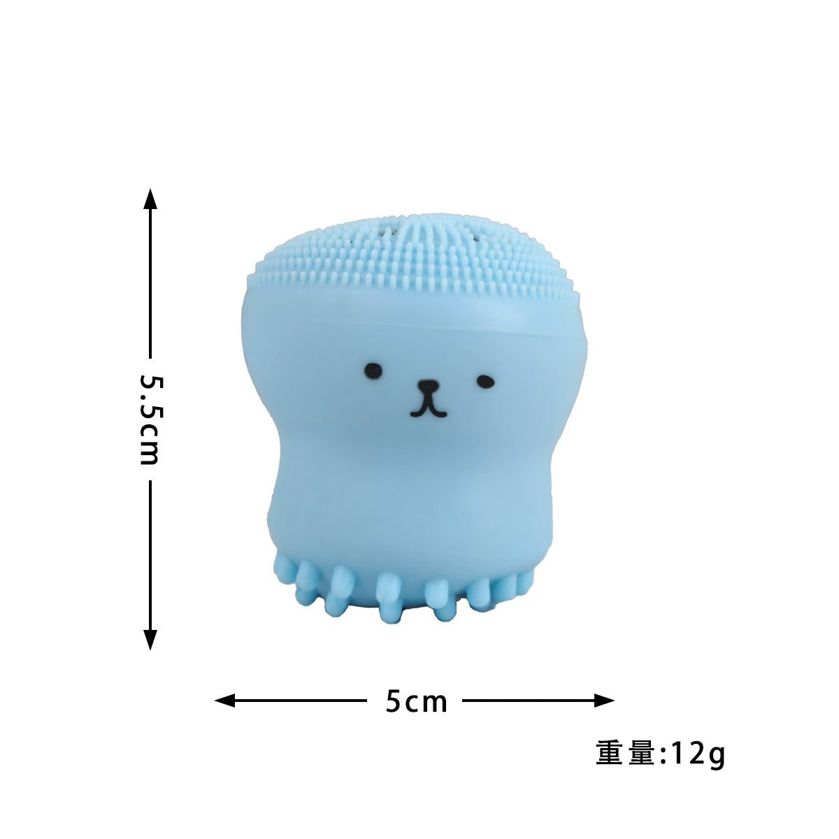 In stock, we offer a variety of solid color silicone octopus facial cleansing brushes, jellyfish cleansing brushes, and small octopus facial cleansing brushes. Factory wholesale pic 17