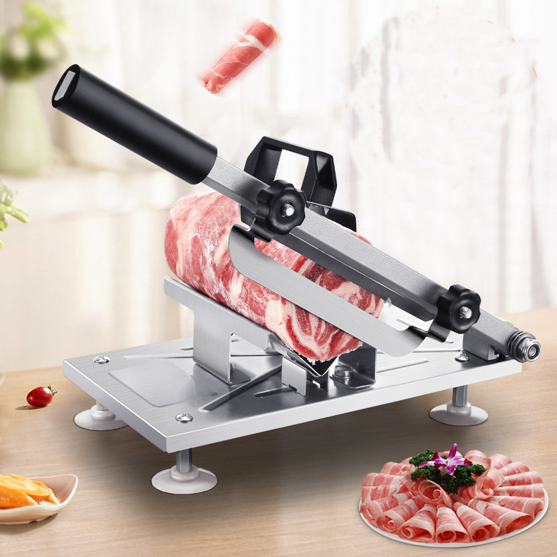 Manual mutton roll slicer, multi-functional meat slicer, household frozen meat slicer, commercial meat slicer, a magic tool Specification image