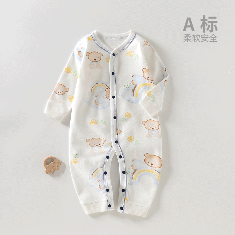 新生儿衣服连身衣母婴用品3月~1岁宝宝哈衣家居服婴儿纯棉连体衣