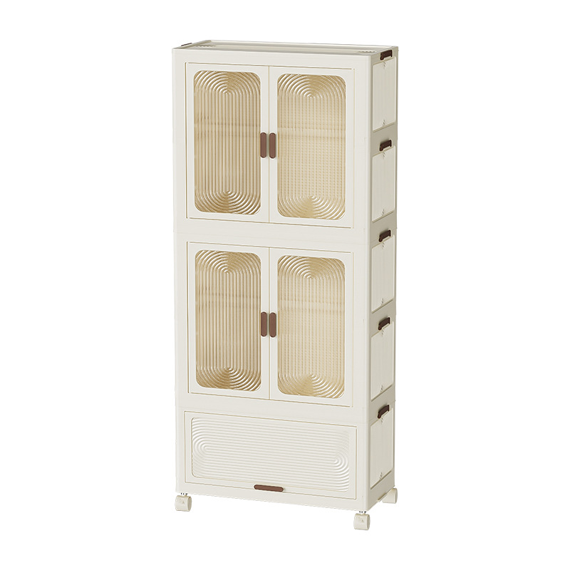 Simple Wardrobe Free Installation Of Storage Cabinet Children's Wardrobe Home Living Room Bedroom Multi-Function Dustproof Clothes Locker Item Picture
