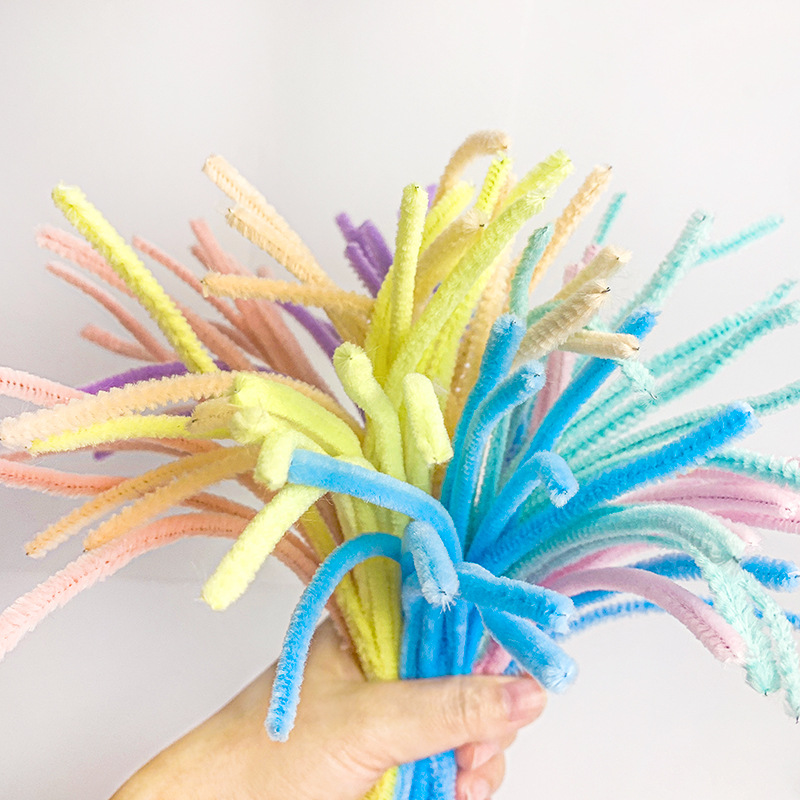 Children's Hand-Made Hair Twister Sticks Kindergarten Hair Strips Students Creative Materials Educational Toy Plush Strips Specification drawing