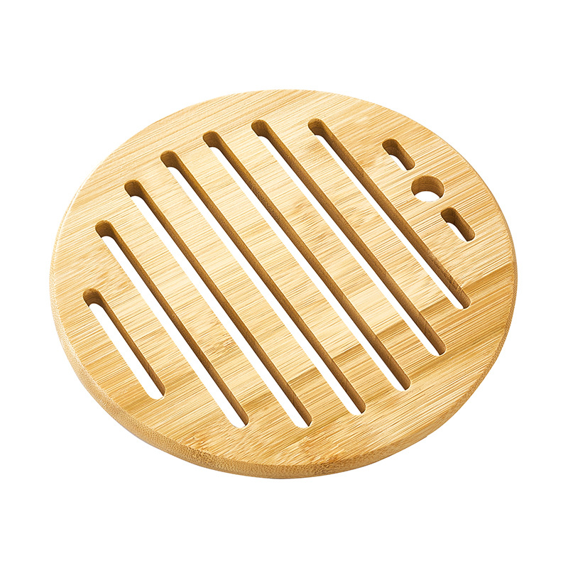 Coaster placemat bamboo thermal mat pot mat Wooden kitchen table thermal mat anti-scalding bowl mat bamboo Item Picture