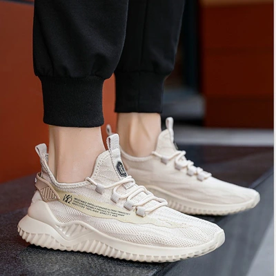 Men's sports shoes 2024 spring new trend casual shoes running shoes couple shoes mesh flying knitting shoes foreign trade thumbnail