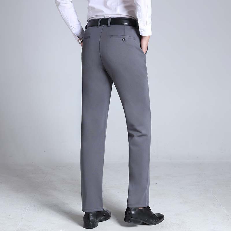 2024 Summer new men's pants, middle-aged and elderly dad pants, men's stretch high-waisted straight-leg pants, loose casual pants details Picture
