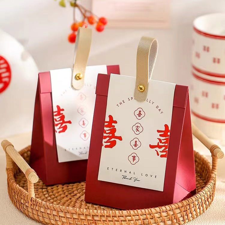 2022 New wedding gift box, candy packaging box, return gift, wedding candy bag, engagement wedding candy box packaging box Specification image
