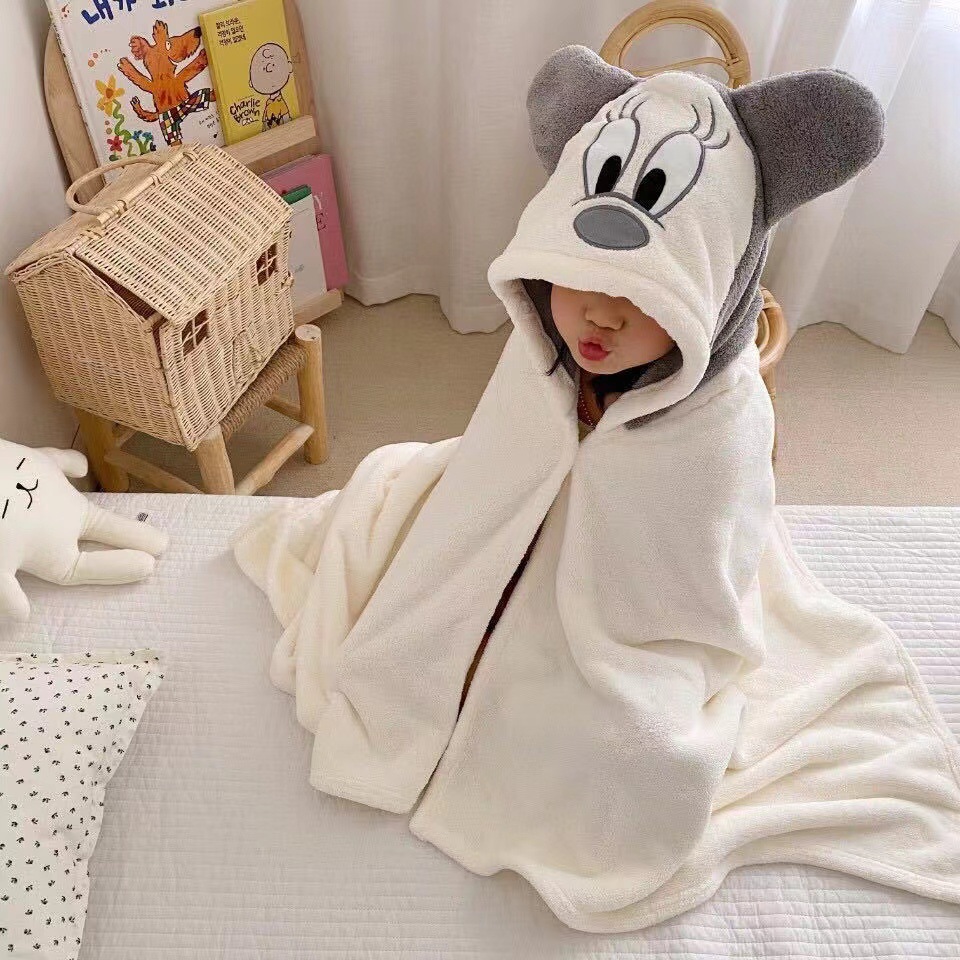 Manufacturers Wholesale Children's Shower Skirt Hooded Coral Velvet Cloak Cloak Bathrobe Lovely Soft Absorbent Beach Towel Towel Specification drawing