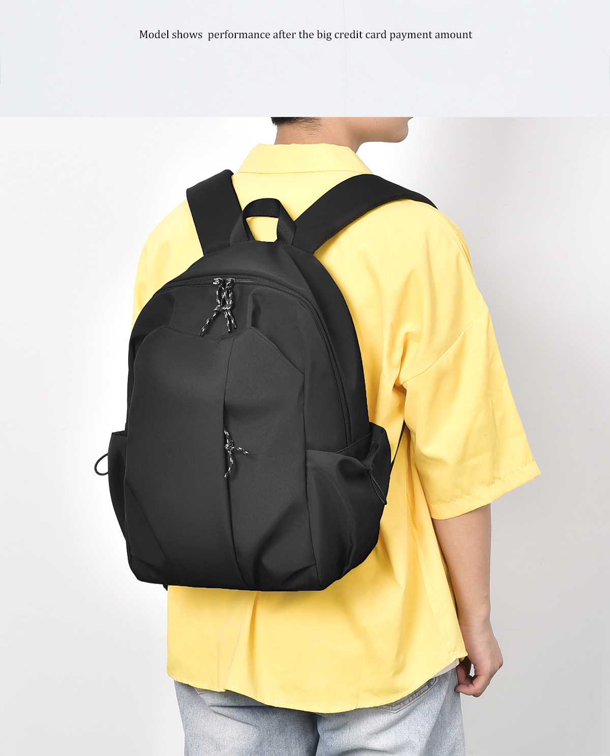 双肩包女大容量学生书包男简约校园背包时尚潮电脑包牛津布旅行袋详情14