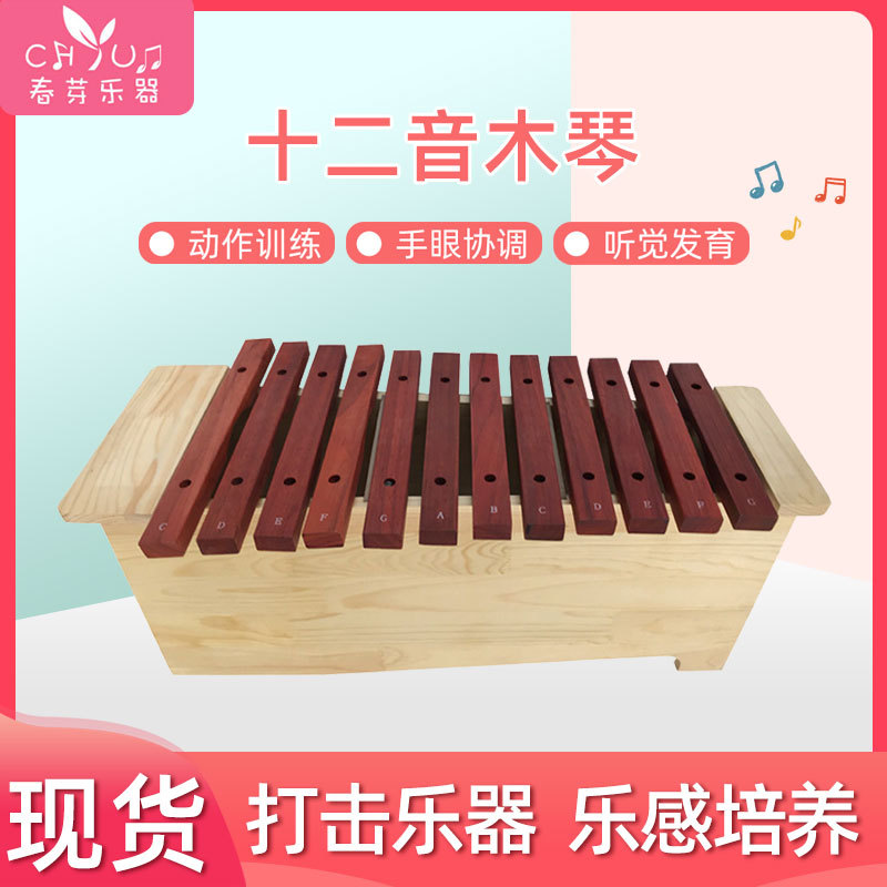 奥尔夫乐器十二音木琴敲击乐器婴幼儿早教打击乐器木键打琴乐器