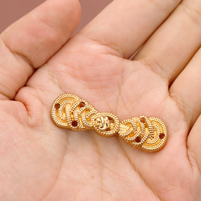 Metal buckles, mother-and-child buttons, Hanfu, button-down buttons, cheongsam, retro button-up, women's clothing, ancient-style buttons, decorative buttons Specification image