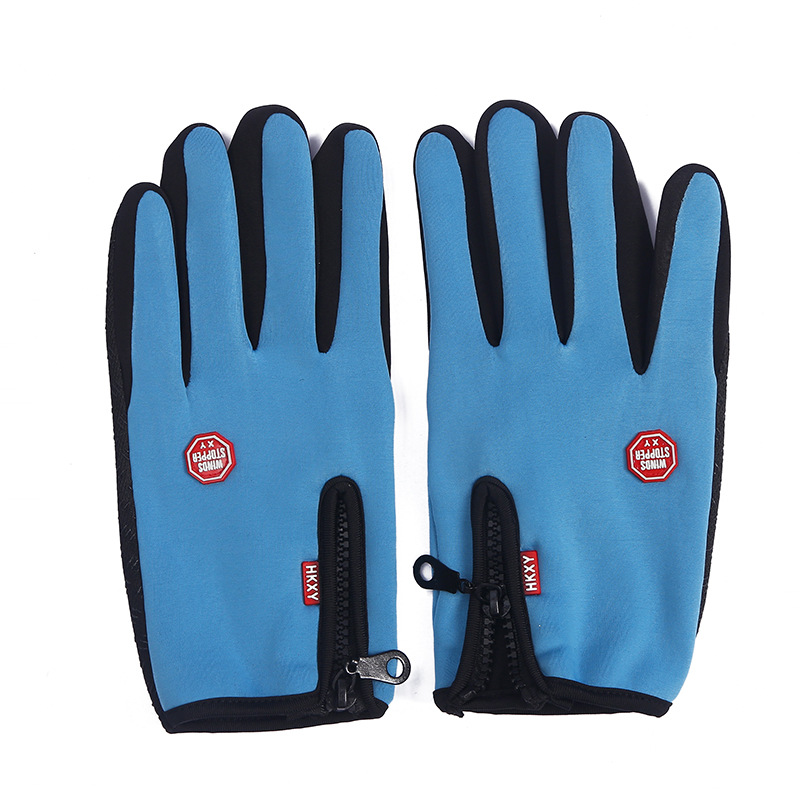 Cycling Touch Screen Women's Gloves Windproof Cycling Zipper Sports Winter Warm Gloves Grab Velvet Mountaineering Skiing Wholesale Item Picture