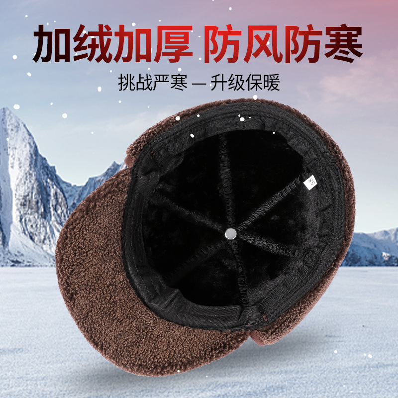 Hat For Men Middle-Aged And Elderly Autumn And Winter Warm Lei Feng Hat Suede Thick Warm Ear Protection Cap Application Scenario