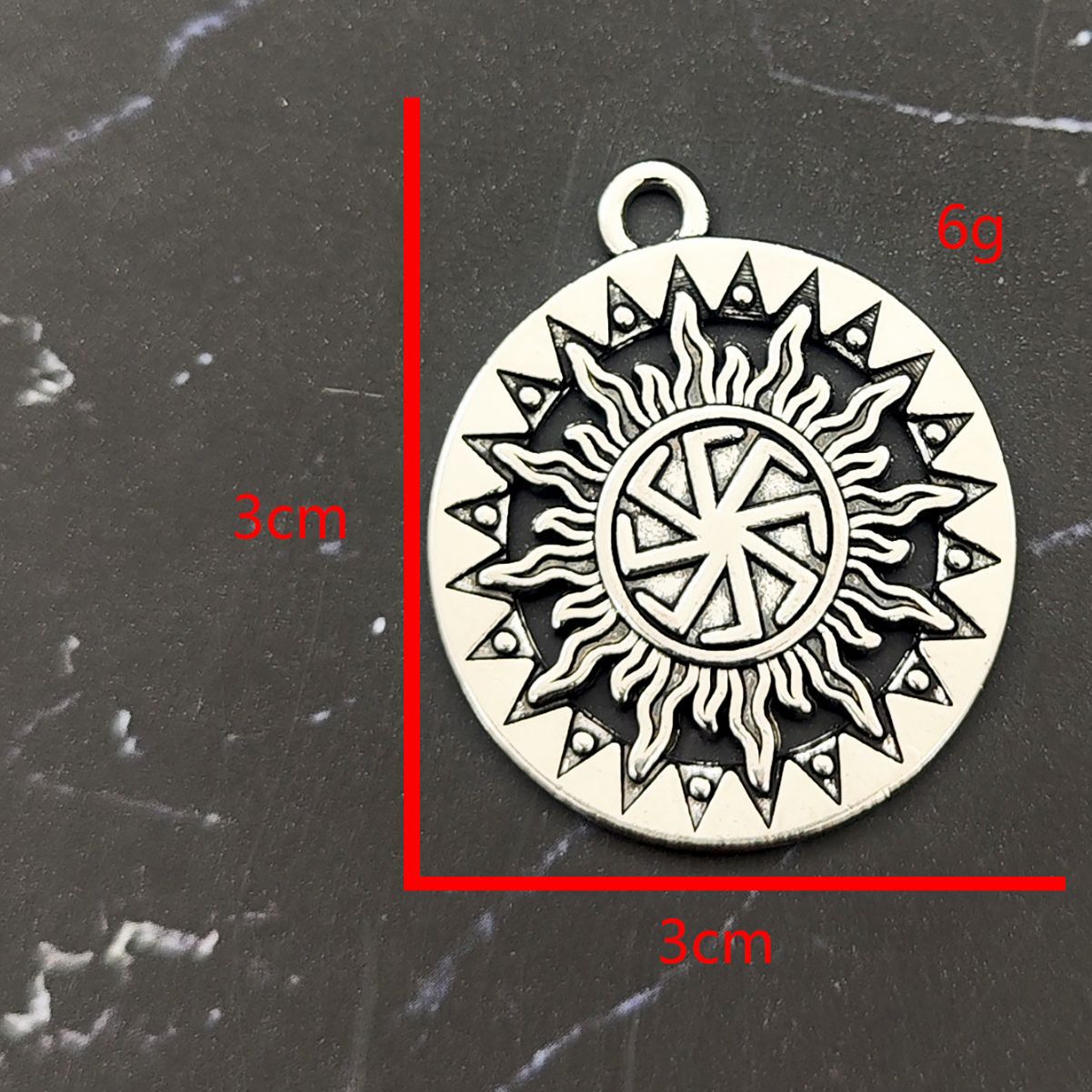 Cross-border alloy Sun God round pendant, DIY keychain, pendant, earrings, pendant accessories, wholesale in stock details Picture